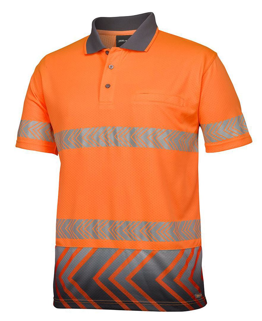 6HAS JBs S/S ARROW SUB POLO WITH SEGMENTED TAPE,Short Sleeve Hi Vis Arrow Sub Polo with Segemented Tape,<h3>Details</h3><ul>	<li image 3